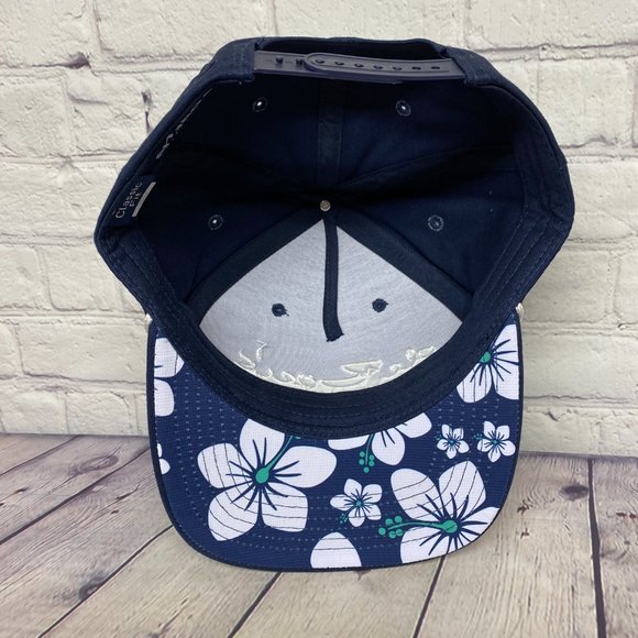 AHEAD Baseball Hat Rope Cap Snapback Navy Blue de Boer's Golf Shop Floral Bill - Picture 7 of 9